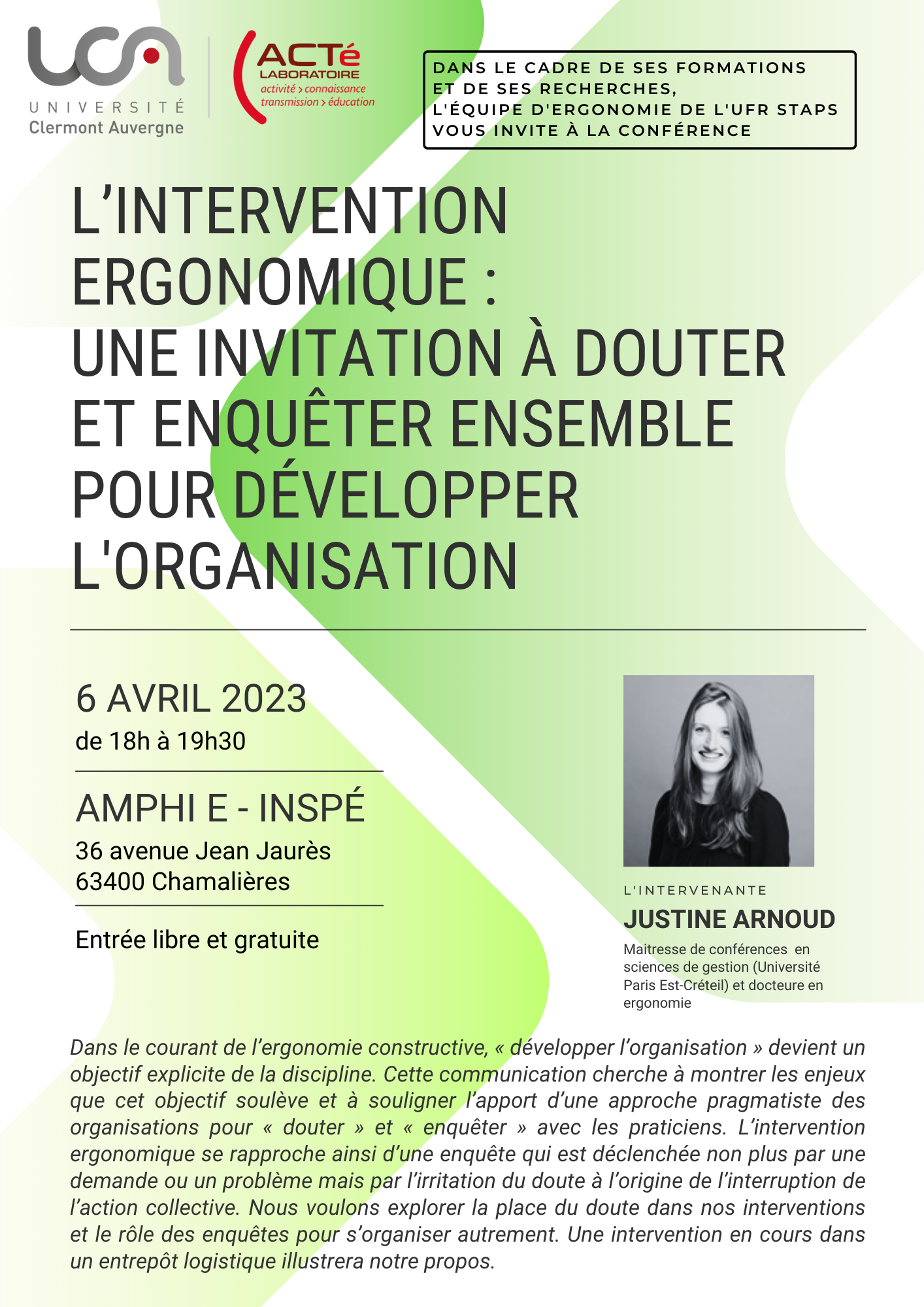 Conférence Justine Arnoud